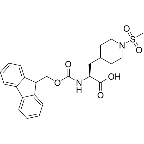 (S)-2-((((9H-Fluoren-9-yl)methoxy)carbonyl)amino)-3-(1-(methylsulfonyl)piperidin-4-yl)propanoic acid|CS-1389312