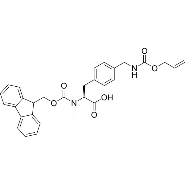 (S)-2-((((9H-Fluoren-9-yl)methoxy)carbonyl)(methyl)amino)-3-(4-((((allyloxy)carbonyl)amino)methyl)phenyl)propanoic acid|CS-1389316