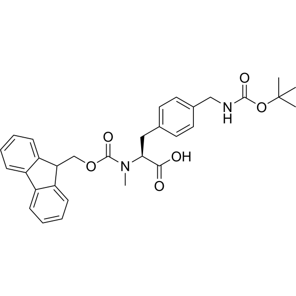 (S)-2-((((9H-Fluoren-9-yl)methoxy)carbonyl)(methyl)amino)-3-(4-(((tert-butoxycarbonyl)amino)methyl)phenyl)propanoic acid|CS-1389329