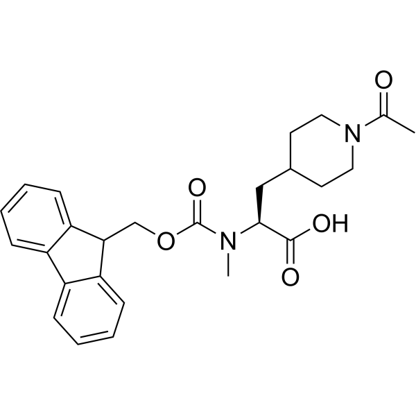 (S)-2-((((9H-Fluoren-9-yl)methoxy)carbonyl)(methyl)amino)-3-(1-acetylpiperidin-4-yl)propanoic acid|CS-1389332