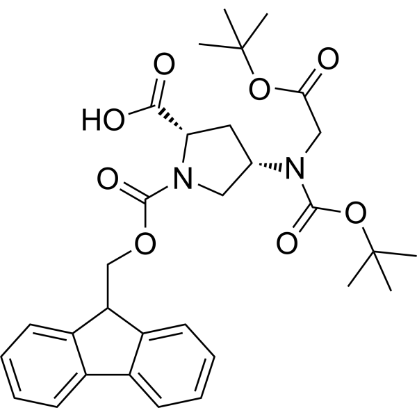 (2S,4S)-1-(((9H-Fluoren-9-yl)methoxy)carbonyl)-4-((2-(tert-butoxy)-2-oxoethyl)(tert-butoxycarbonyl)amino)pyrrolidine-2-carboxylic acid|CS-1389342
