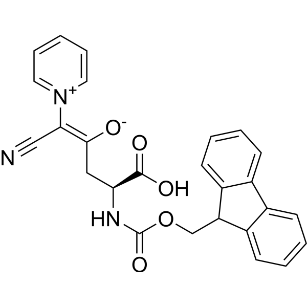 (S,Z)-4-((((9H-Fluoren-9-yl)methoxy)carbonyl)amino)-4-carboxy-1-cyano-1-(pyridin-1-ium-1-yl)but-1-en-2-olate|CS-1389344