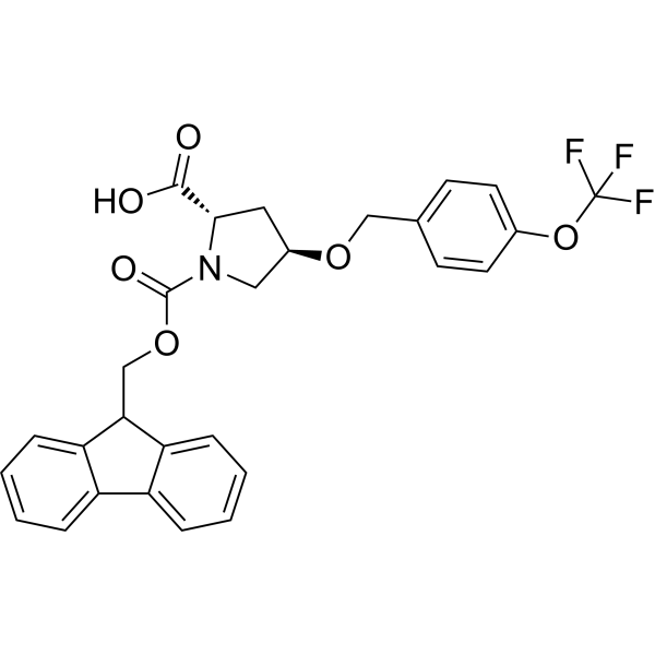 (2S,4R)-1-(((9H-Fluoren-9-yl)methoxy)carbonyl)-4-((4-(trifluoromethoxy)benzyl)oxy)pyrrolidine-2-carboxylic acid|CS-1389346