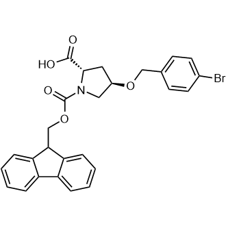 (2S,4R)-1-(((9H-Fluoren-9-yl)methoxy)carbonyl)-4-((4-bromobenzyl)oxy)pyrrolidine-2-carboxylic acid|CS-1389348