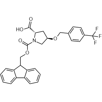 (2S,4R)-1-(((9H-Fluoren-9-yl)methoxy)carbonyl)-4-((4-(trifluoromethyl)benzyl)oxy)pyrrolidine-2-carboxylic acid|CS-1389380