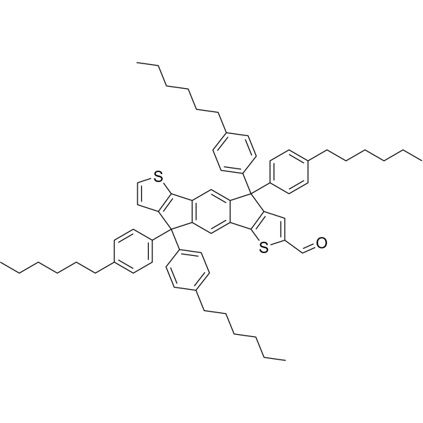 4,4,9,9-Tetrakis(4-hexylphenyl)-4,9-dihydro-S-indaceno[1,2-b:5,6-b']dithiophene-2-carbaldehyde|CS-1389407