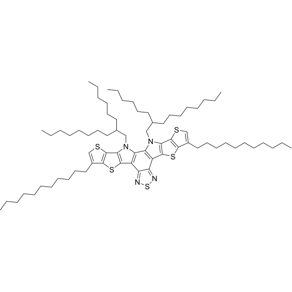 12,13-Bis(2-hexyldecyl)-3,9-diundecyl-12,13-dihydro-[1,2,5]thiadiazolo[3,4-E]thieno[2'',3'':4',5']thieno[2',3':4,5]pyrrolo[3,2-g]thieno[2',3':4,5]thieno[3,2-b]indole|CS-1389427