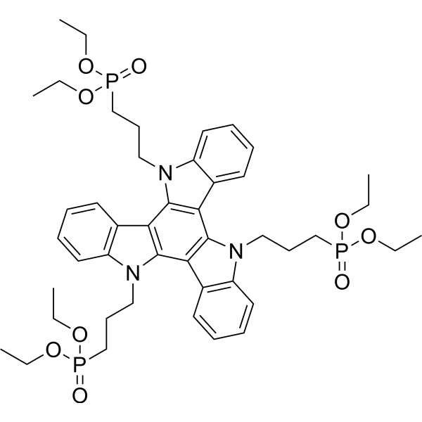 Hexaethyl ((5H-diindolo[3,2-a:3',2'-c]carbazole-5,10,15-triyl)tris(propane-3,1-diyl))tris(phosphonate)|CS-1389469
