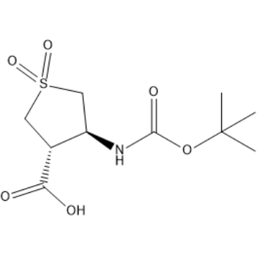 rel-(3R,4S)-4-((tert-Butoxycarbonyl)amino)tetrahydrothiophene-3-carboxylic acid 1,1-dioxide|CS-1390304