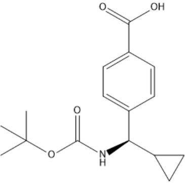 (R)-4-(((tert-Butoxycarbonyl)amino)(cyclopropyl)methyl)benzoic acid|CS-1390319