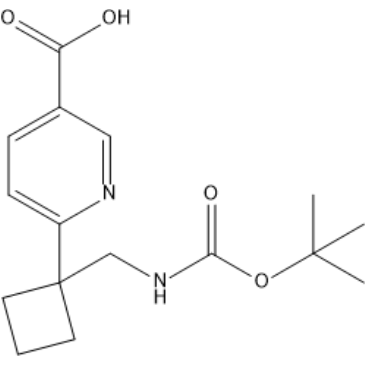 6-(1-(((tert-Butoxycarbonyl)amino)methyl)cyclobutyl)nicotinic acid|CS-1390364