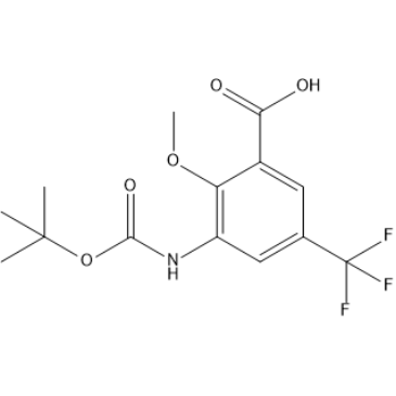3-((tert-Butoxycarbonyl)amino)-2-methoxy-5-(trifluoromethyl)benzoic acid|CS-1390370