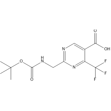 2-(((tert-Butoxycarbonyl)amino)methyl)-4-(trifluoromethyl)pyrimidine-5-carboxylic acid|CS-1402185
