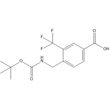 4-(((tert-Butoxycarbonyl)amino)methyl)-3-(trifluoromethyl)benzoic acid|CS-1402186