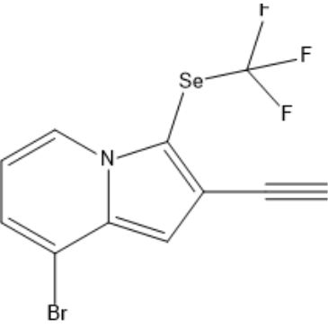 8-Bromo-2-ethynyl-3-((trifluoromethyl)selanyl)indolizine|CS-1402198