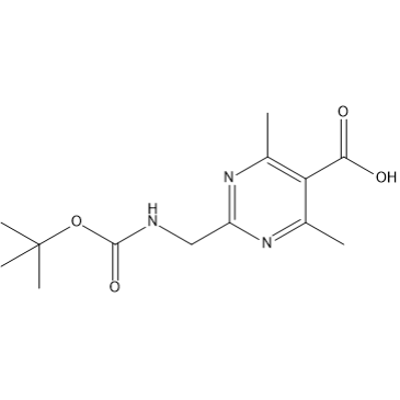 2-(((tert-Butoxycarbonyl)amino)methyl)-4,6-dimethylpyrimidine-5-carboxylic acid|CS-1403558