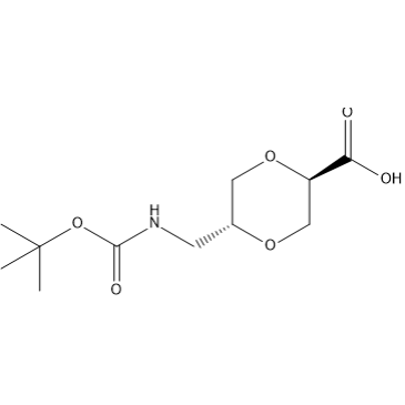 (2R,5R)-5-(((tert-Butoxycarbonyl)amino)methyl)-1,4-dioxane-2-carboxylic acid|CS-1404095