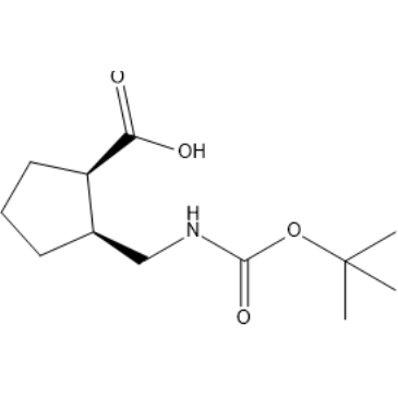rel-(1R,2S)-2-(((tert-Butoxycarbonyl)amino)methyl)cyclopentane-1-carboxylic acid|CS-1404114