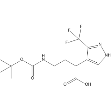 4-((tert-Butoxycarbonyl)amino)-2-(3-(trifluoromethyl)-1H-pyrazol-4-yl)butanoic acid|CS-1406679