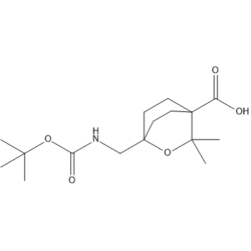 1-(((tert-Butoxycarbonyl)amino)methyl)-3,3-dimethyl-2-oxabicyclo[2.2.2]octane-4-carboxylic acid|CS-1406685