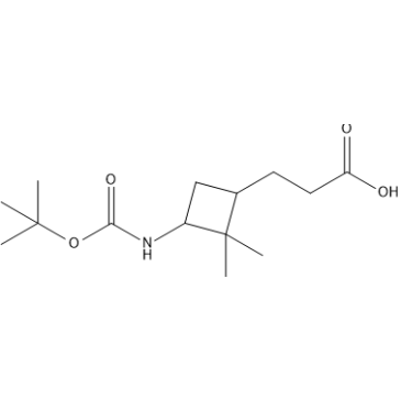 3-(3-((tert-Butoxycarbonyl)amino)-2,2-dimethylcyclobutyl)propanoic acid|CS-1406711