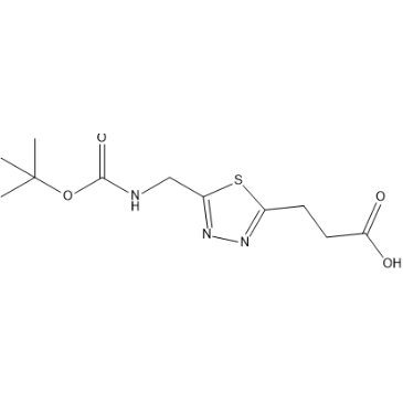 3-(5-(((tert-Butoxycarbonyl)amino)methyl)-1,3,4-thiadiazol-2-yl)propanoic acid|CS-1410179