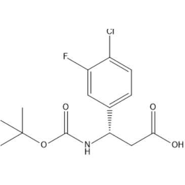 (S)-3-((tert-Butoxycarbonyl)amino)-3-(4-chloro-3-fluorophenyl)propanoic acid|CS-1410886