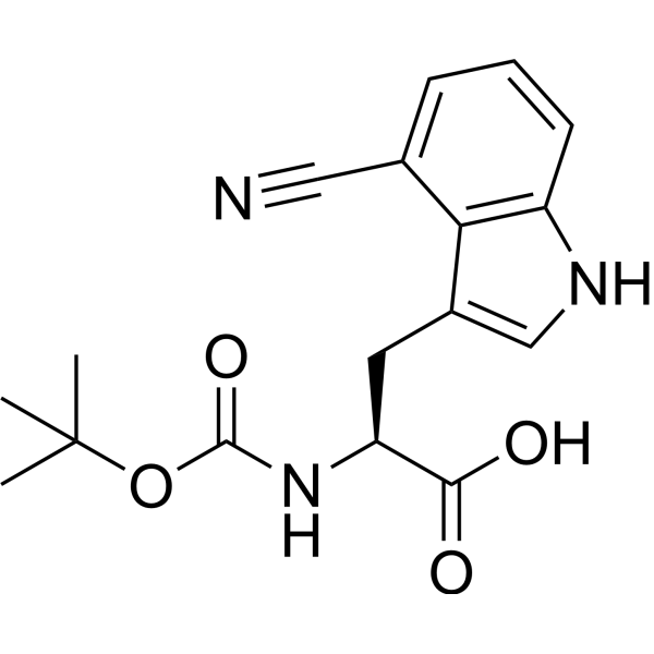 (S)-2-((tert-Butoxycarbonyl)amino)-3-(4-cyano-1H-indol-3-yl)propanoic acid|CS-1411135