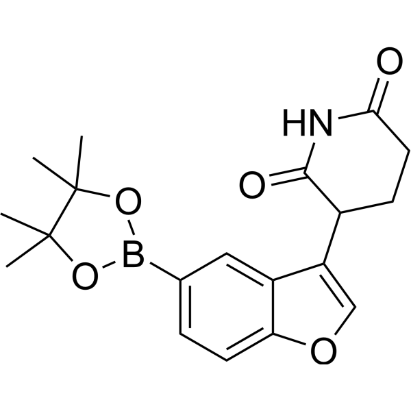 3-(5-(4,4,5,5-Tetramethyl-1,3,2-dioxaborolan-2-yl)benzofuran-3-yl)piperidine-2,6-dione|CS-1418655