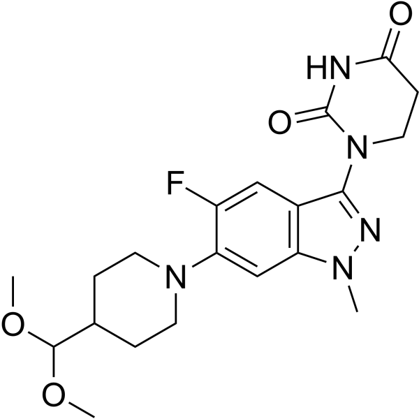 1-(6-(4-(Dimethoxymethyl)piperidin-1-yl)-5-fluoro-1-methyl-1H-indazol-3-yl)dihydropyrimidine-2,4(1H,3H)-dione|CS-1419409