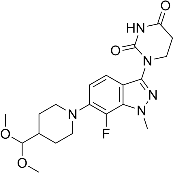 1-(6-(4-(Dimethoxymethyl)piperidin-1-yl)-7-fluoro-1-methyl-1H-indazol-3-yl)dihydropyrimidine-2,4(1H,3H)-dione|CS-1419432