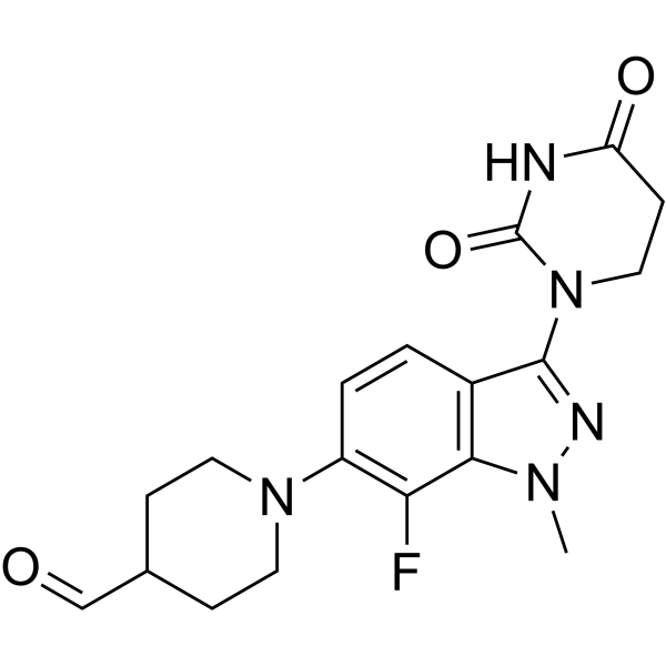 1-(3-(2,4-Dioxotetrahydropyrimidin-1(2H)-yl)-7-fluoro-1-methyl-1H-indazol-6-yl)piperidine-4-carbaldehyde|CS-1419445
