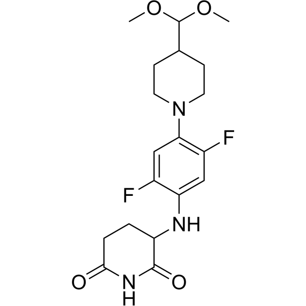 3-((4-(4-(Dimethoxymethyl)piperidin-1-yl)-2,5-difluorophenyl)amino)piperidine-2,6-dione|CS-1448726