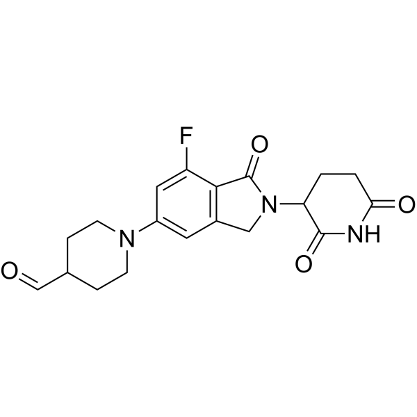 1-(2-(2,6-Dioxopiperidin-3-yl)-7-fluoro-1-oxoisoindolin-5-yl)piperidine-4-carbaldehyde|CS-1448767