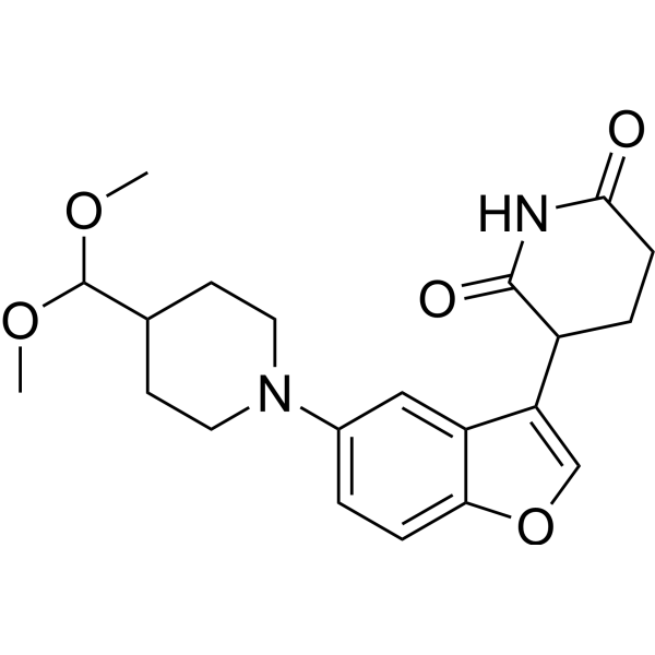 3-(5-(4-(Dimethoxymethyl)piperidin-1-yl)benzofuran-3-yl)piperidine-2,6-dione|CS-1448802