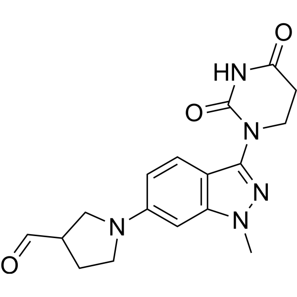 1-(3-(2,4-Dioxotetrahydropyrimidin-1(2H)-yl)-1-methyl-1H-indazol-6-yl)pyrrolidine-3-carbaldehyde|CS-1449863