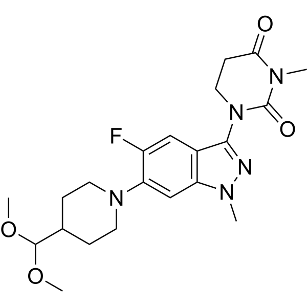 1-(6-(4-(Dimethoxymethyl)piperidin-1-yl)-5-fluoro-1-methyl-1H-indazol-3-yl)-3-methyldihydropyrimidine-2,4(1H,3H)-dione|CS-1449918