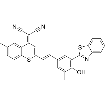 (E)-2-(2-(3-(Benzo[d]thiazol-2-yl)-4-hydroxy-5-methylstyryl)-6-methyl-4H-thiochromen-4-ylidene)malononitrile|CS-1470293