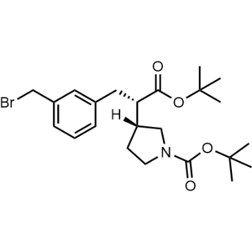 (R)-tert-Butyl 3-((S)-3-(3-(bromomethyl)phenyl)-1-(tert-butoxy)-1-oxopropan-2-yl)pyrrolidine-1-carboxylate|CS-1487324