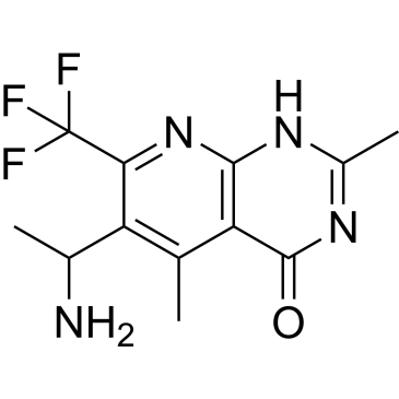 6-(1-Aminoethyl)-2,5-dimethyl-7-(trifluoromethyl)pyrido[2,3-d]pyrimidin-4(1H)-one|CS-1530869
