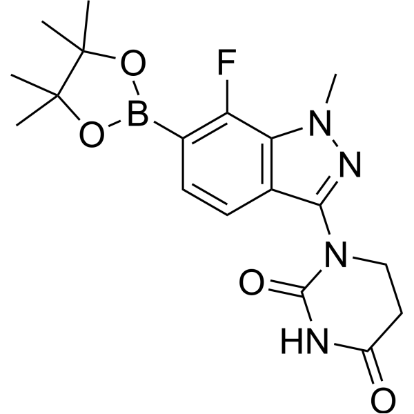 1-(7-Fluoro-1-methyl-6-(4,4,5,5-tetramethyl-1,3,2-dioxaborolan-2-yl)-1H-indazol-3-yl)dihydropyrimidine-2,4(1H,3H)-dione|CS-1530872