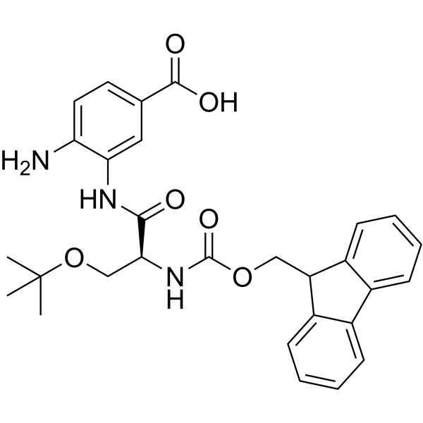 (S)-3-(2-((((9H-Fluoren-9-yl)methoxy)carbonyl)amino)-3-(tert-butoxy)propanamido)-4-aminobenzoic acid|CS-1566475