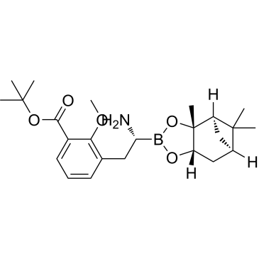 tert-Butyl 3-((R)-2-amino-2-((3aR,4R,6R,7aS)-3a,5,5-trimethylhexahydro-4,6-methanobenzo[d][1,3,2]dioxaborol-2-yl)ethyl)-2-methoxybenzoate|CS-1566503