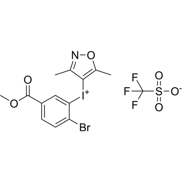 (2-Bromo-5-(methoxycarbonyl)phenyl)(3,5-dimethylisoxazol-4-yl)iodonium trifluoromethanesulfonate|CS-1567049