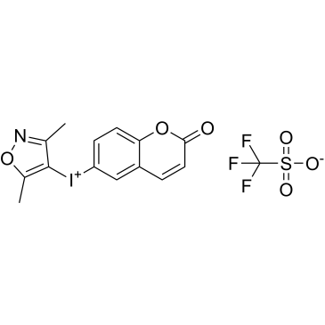 (3,5-Dimethylisoxazol-4-yl)(2-oxo-2H-chromen-6-yl)iodonium trifluoromethanesulfonate|CS-1567055