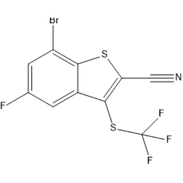 7-Bromo-5-fluoro-3-((trifluoromethyl)thio)benzo[b]thiophene-2-carbonitrile|CS-1567197