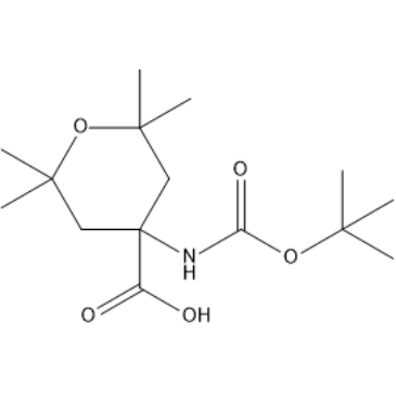 4-((tert-Butoxycarbonyl)amino)-2,2,6,6-tetramethyltetrahydro-2H-pyran-4-carboxylic acid|CS-1567635