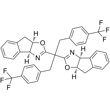 (3aS,3a'S,8aR,8a'R)-2,2'-(1,3-Bis(4-(trifluoromethyl)phenyl)propane-2,2-diyl)bis(3a,8a-dihydro-8H-indeno[1,2-d]oxazole)|CS-1567680