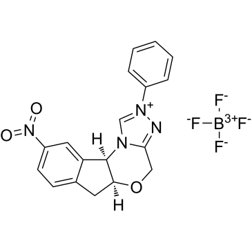 (5aS,10bR)-9-Nitro-2-phenyl-5a,10b-dihydro-4H,6H-indeno[2,1-b][1,2,4]triazolo[4,3-d][1,4]oxazin-2-ium tetrafluoroborate|CS-1579996