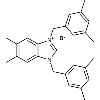 1,3-Bis(3,5-dimethylbenzyl)-5,6-dimethyl-1H-benzo[d]imidazol-3-ium bromide|CS-1580074
